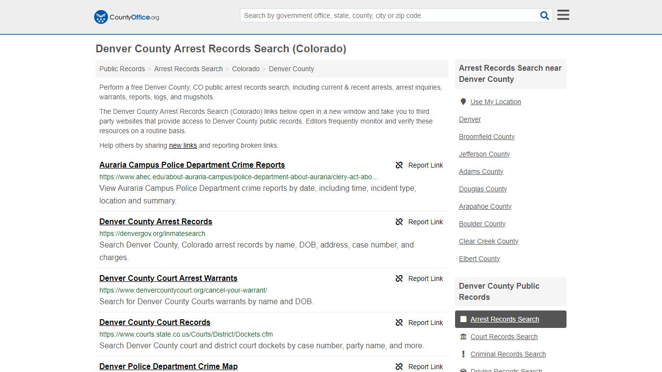 Arrest Records Search - Denver County, CO (Arrests & Mugshots)