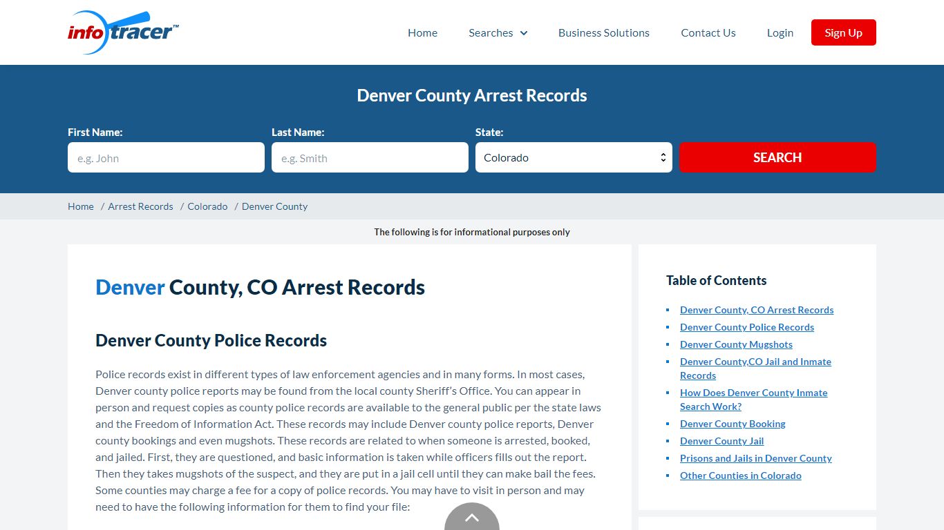 Denver County, CO Arrests, Mugshots & Jail Records - InfoTracer